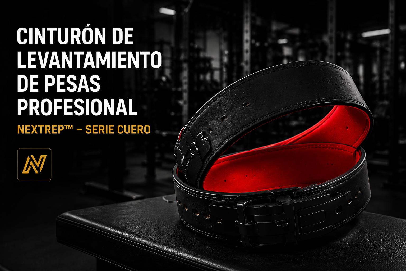 Cinturón de Levantamiento de Pesas Profesional NextRep™ - Serie Cuero