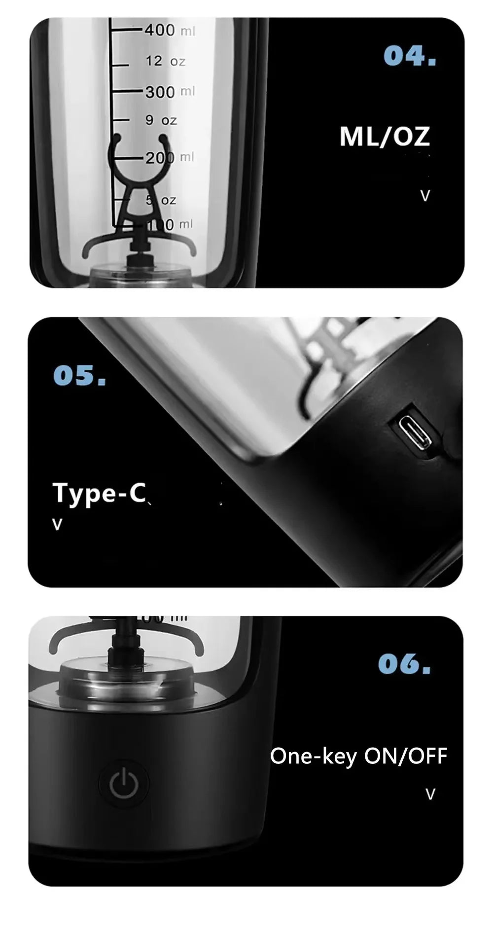 NEXTREP Mix™ | Shaker Eléctrico Recargable